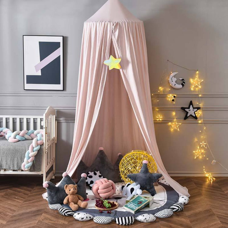 Hanging Tent Canopy - Cream Pink - iKids