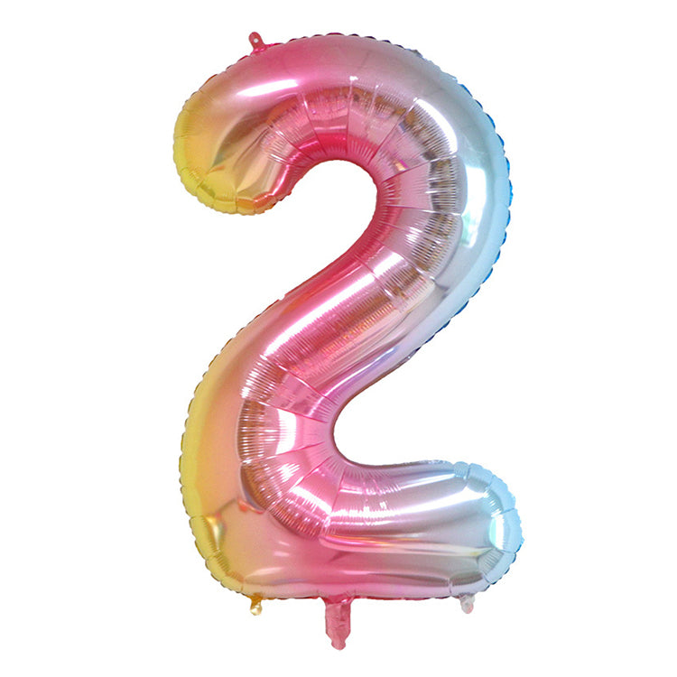 Rainbow Birthday Balloon Number 2 - iKids