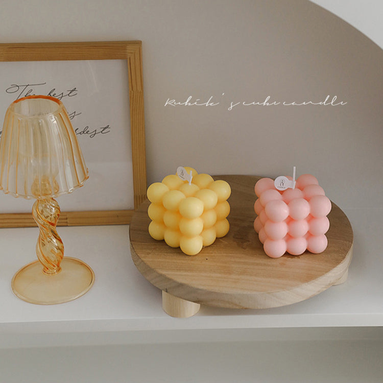 Scented Candle | Yellow Bubble Cube - iKids