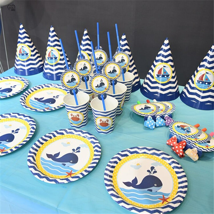 Premium Party Tableware | Nautical | 6 Guests - iKids