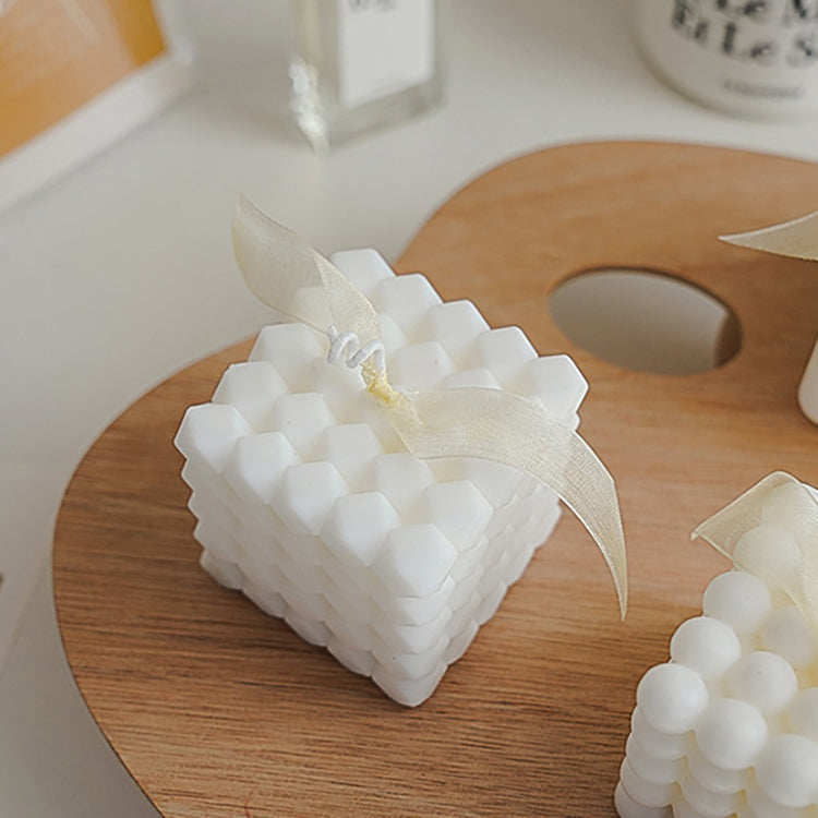 Scented Candle | White Rhombus Cube - iKids