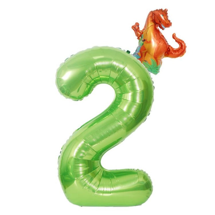 Dinosaur Birthday Balloon Number 2 - iKids