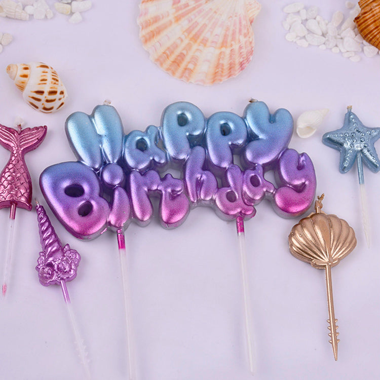 Mermaid Happy Birthday Candle Set - iKids