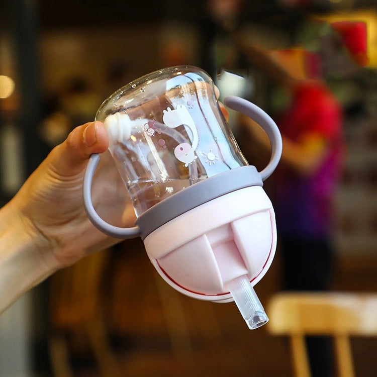 Baby Straw Bottle Pink - iKids