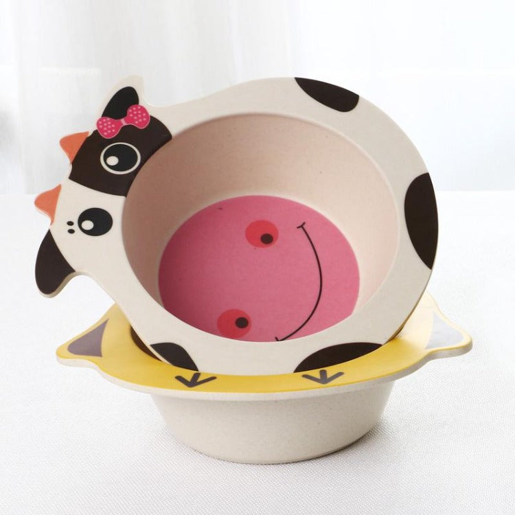 Bamboo Fiber Bowl Cow - iKids