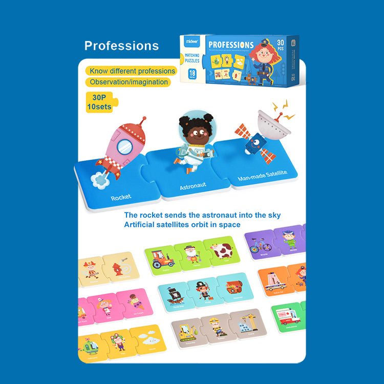 Mideer Matching Puzzle | Professions - iKids