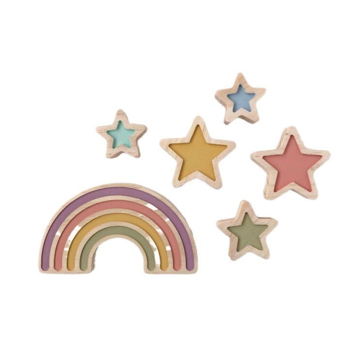 Wood Art Craft Paint Rainbow - iKids