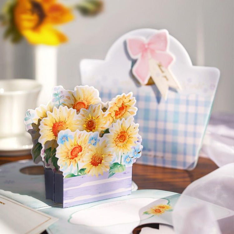 Sunflowers in Basket Pop Up Card - iKids