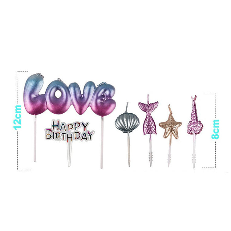 Mermaid Happy Birthday Candle Set - iKids