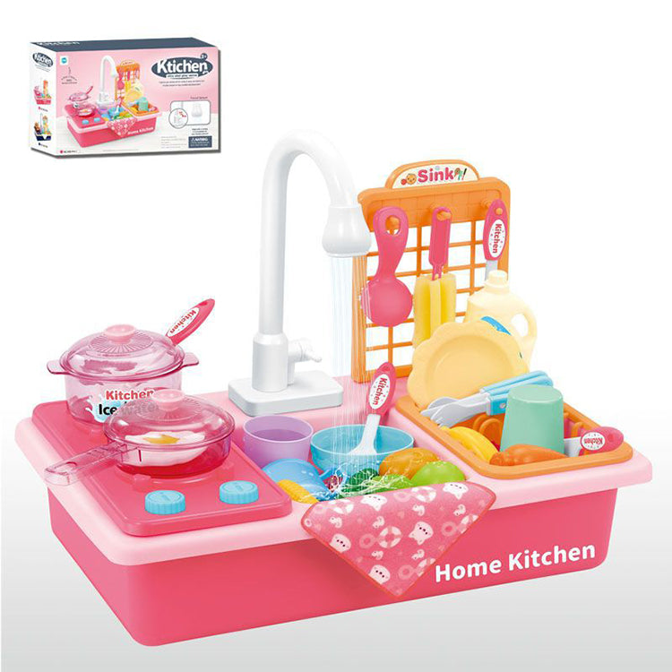 Kitchen Sink Toy with Stove Pink - iKids