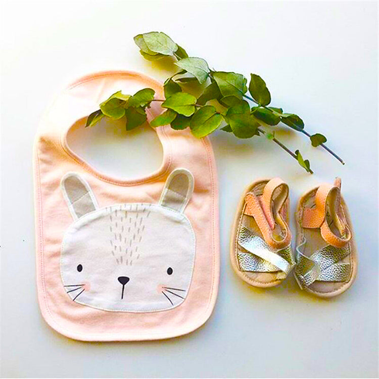 Forest Face Bib Rabbit Pink - iKids