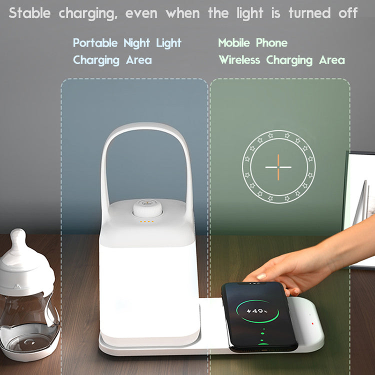 Handle LED Night Light with Wireless Charging - iKids