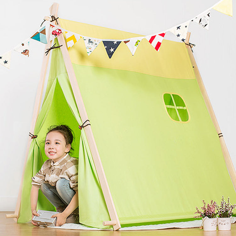 Square Teepee Tent Playhouse Green - iKids