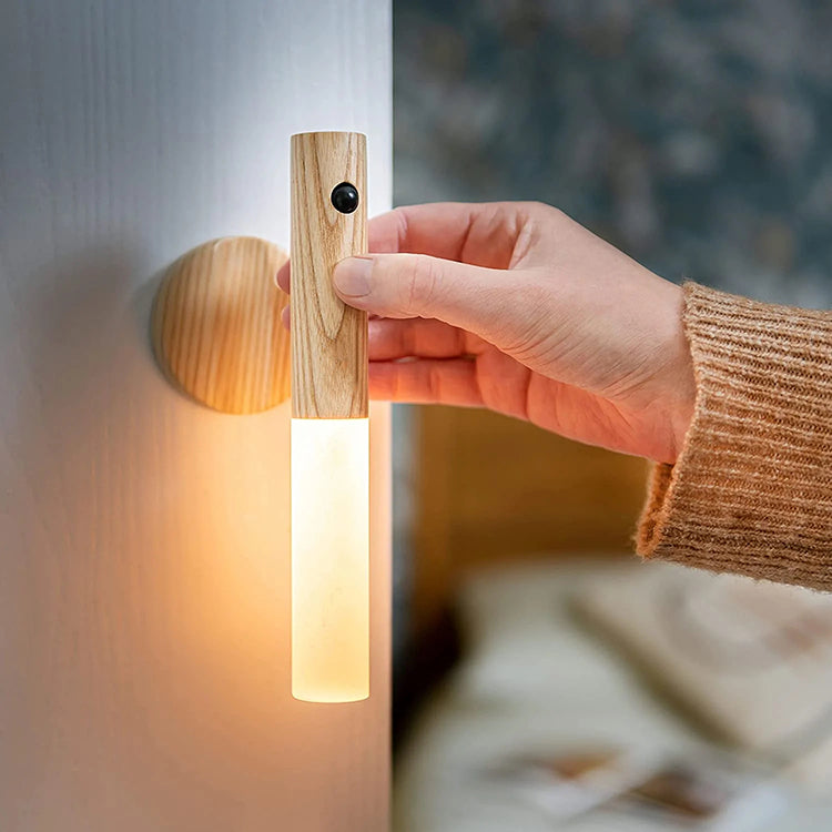 Portable Wood Smart LED Torch | Ash