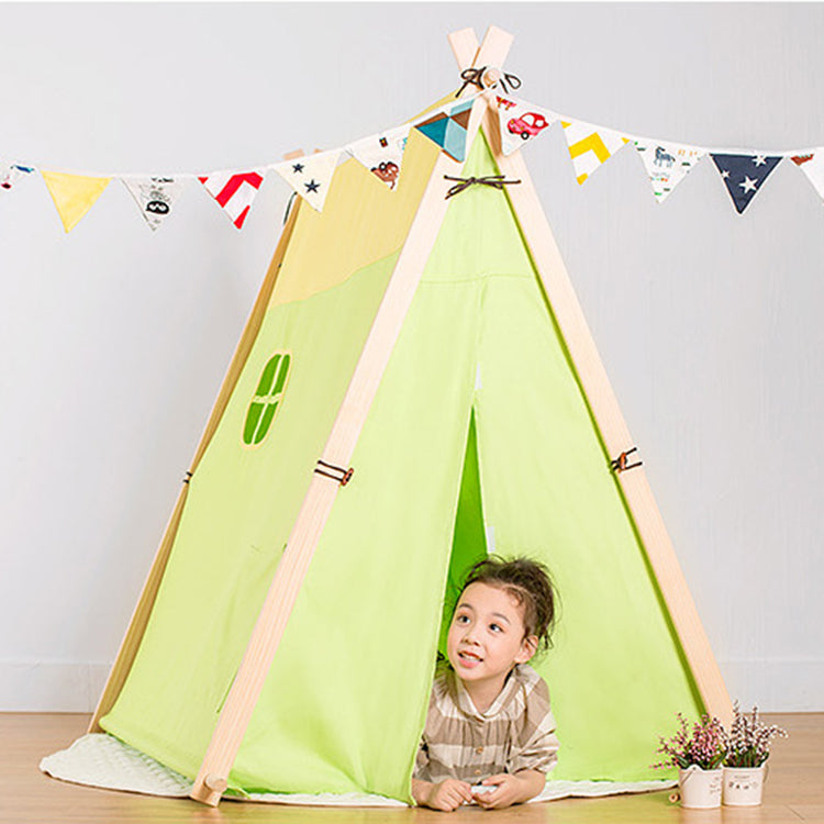 Square Teepee Tent Playhouse Green - iKids