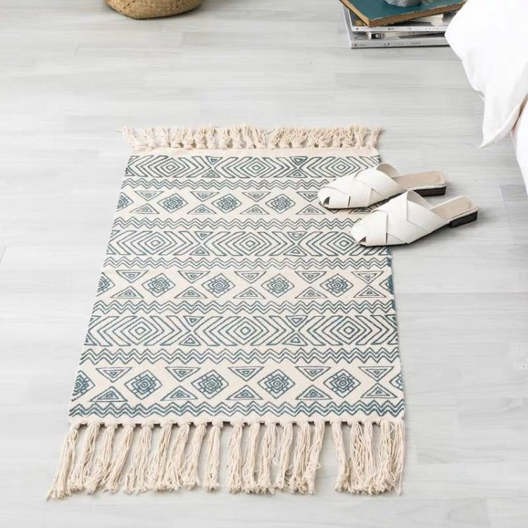 Bohemian Tassel Rectangle Rug | Copenhagen - iKids