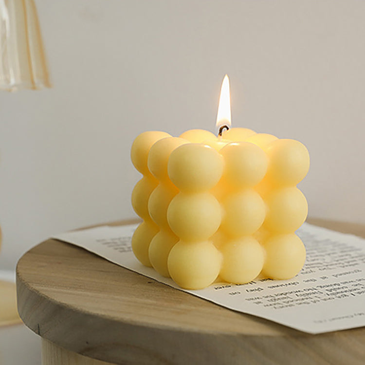 Scented Candle | Yellow Bubble Cube - iKids