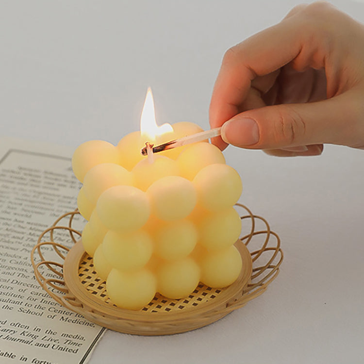 Scented Candle | Yellow Bubble Cube - iKids