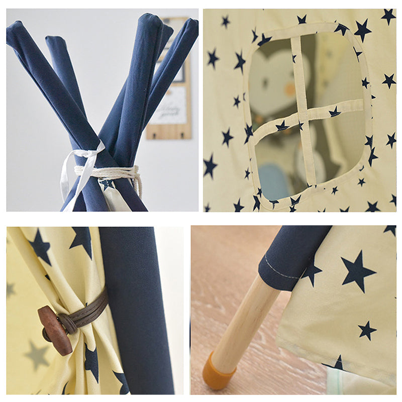 Deluxe Teepee Tent Blue Stars - iKids