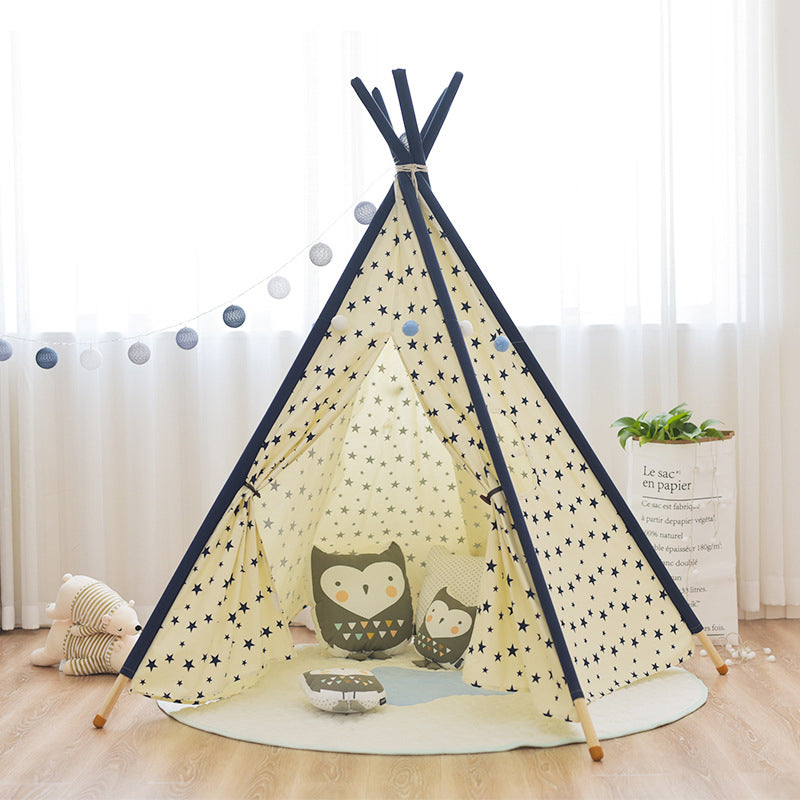 Deluxe Teepee Tent Blue Stars - iKids