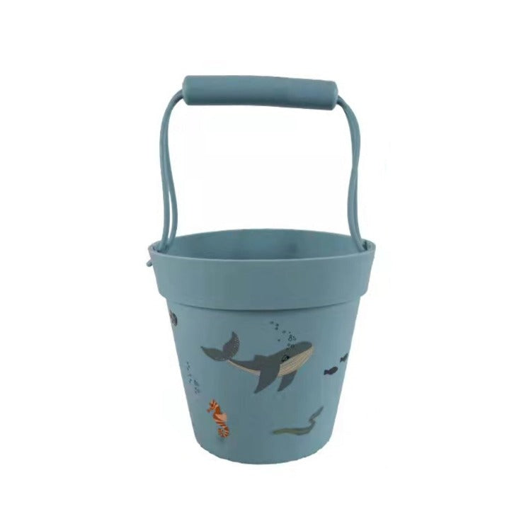 Silicone Beach Bucket Set | Ocean - iKids