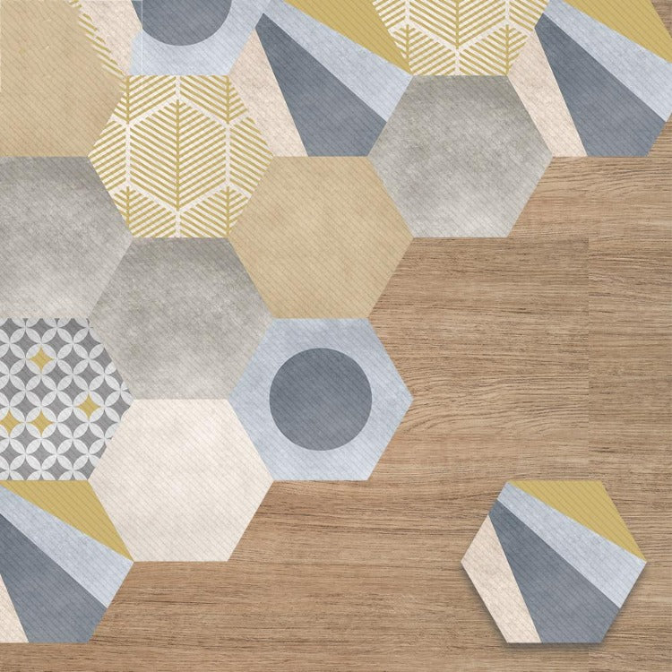 Hexagon Tile Floor Decal | Warm - iKids