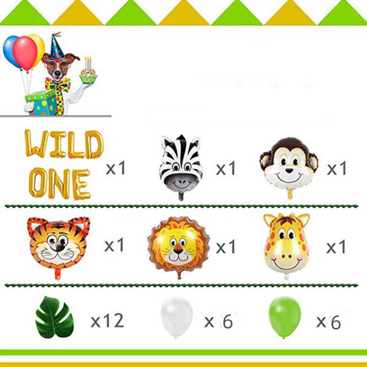 Jungle Safari Theme Birthday Party Balloon Set - iKids