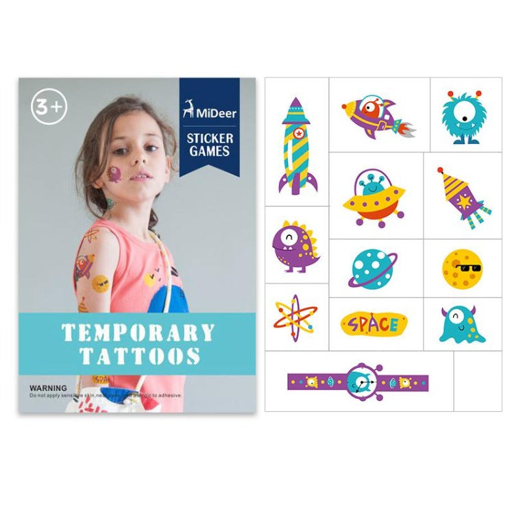 Mideer Space Watermark Temporary Tattoo Stickers - iKids