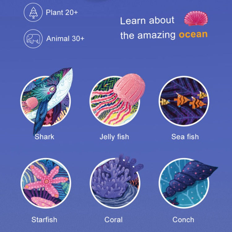 Large Animal Shaped Puzzle | The Sea in a Seashell | iKids