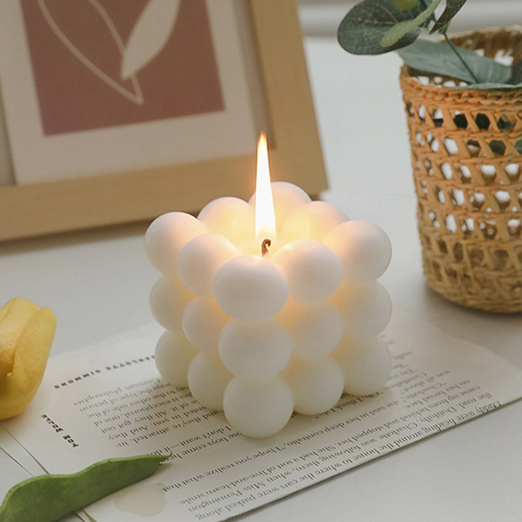 Scented Candle | White Bubble Cube - iKids
